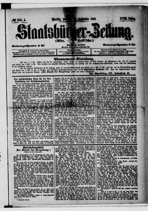 Staatsbürger-Zeitung vom 26.09.1882