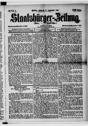 Staatsbürger-Zeitung vom 27.09.1882
