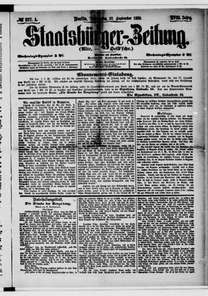 Staatsbürger-Zeitung vom 28.09.1882