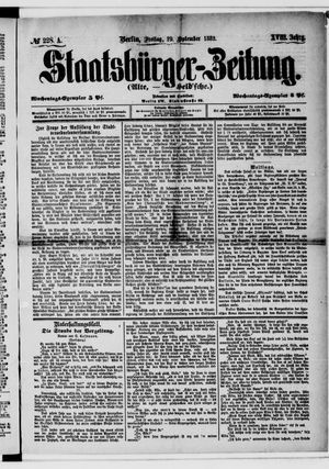 Staatsbürger-Zeitung on Sep 29, 1882