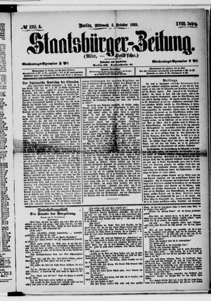 Staatsbürger-Zeitung on Oct 4, 1882