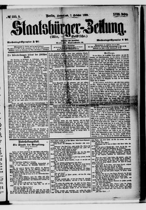Staatsbürger-Zeitung vom 07.10.1882