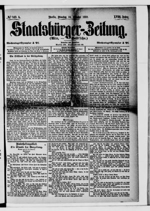 Staatsbürger-Zeitung vom 24.10.1882