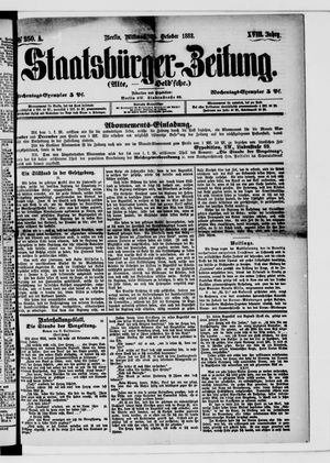 Staatsbürger-Zeitung vom 25.10.1882