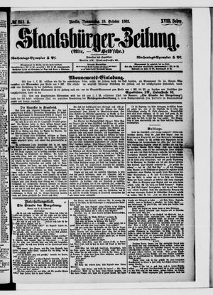Staatsbürger-Zeitung vom 26.10.1882