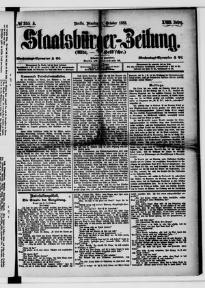 Staatsbürger-Zeitung vom 31.10.1882
