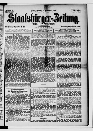 Staatsbürger-Zeitung vom 03.11.1882