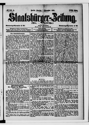 Staatsbürger-Zeitung on Nov 7, 1882