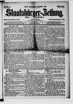 Staatsbürger-Zeitung vom 09.11.1882