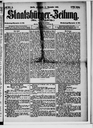 Staatsbürger-Zeitung vom 11.11.1882