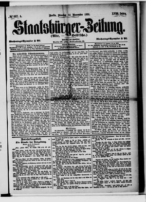 Staatsbürger-Zeitung vom 14.11.1882