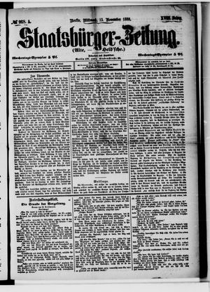 Staatsbürger-Zeitung vom 15.11.1882