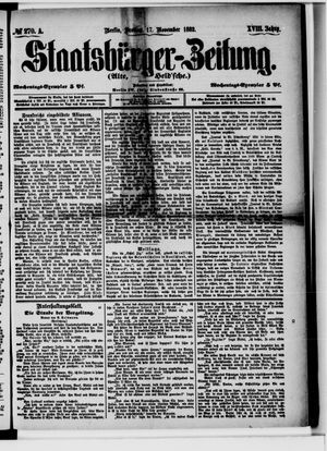 Staatsbürger-Zeitung vom 17.11.1882