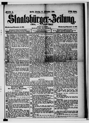 Staatsbürger-Zeitung vom 21.11.1882