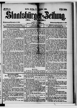 Staatsbürger-Zeitung vom 24.11.1882