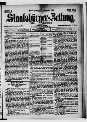 Staatsbürger-Zeitung vom 26.11.1882