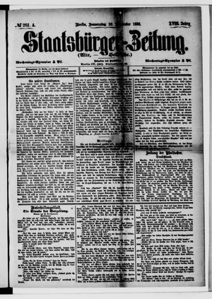 Staatsbürger-Zeitung vom 30.11.1882