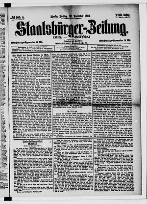 Staatsbürger-Zeitung vom 22.12.1882