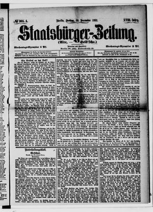 Staatsbürger-Zeitung vom 29.12.1882
