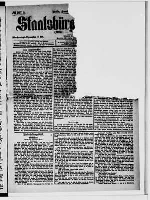 Staatsbürger-Zeitung vom 31.12.1882
