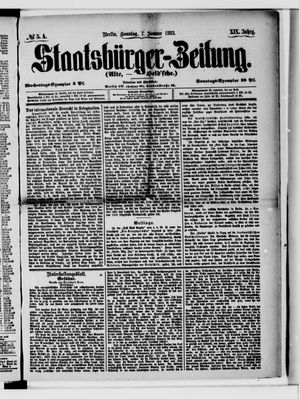 Staatsbürger-Zeitung vom 07.01.1883