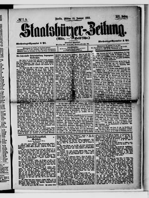 Staatsbürger-Zeitung vom 10.01.1883