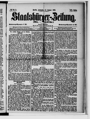 Staatsbürger-Zeitung on Jan 13, 1883