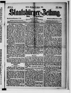 Staatsbürger-Zeitung on Jan 16, 1883