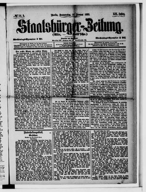 Staatsbürger-Zeitung on Jan 18, 1883