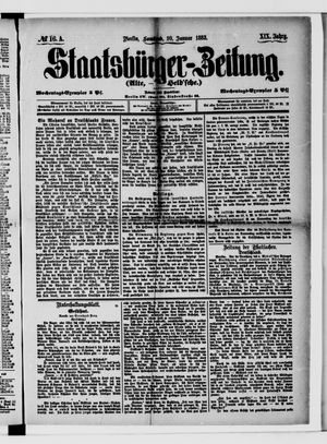 Staatsbürger-Zeitung on Jan 20, 1883