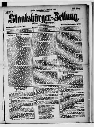 Staatsbürger-Zeitung on Feb 1, 1883