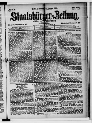 Staatsbürger-Zeitung on Feb 17, 1883