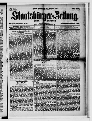 Staatsbürger-Zeitung on Feb 22, 1883