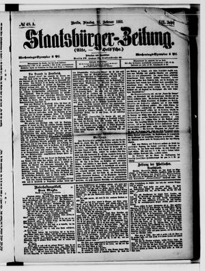Staatsbürger-Zeitung on Feb 27, 1883