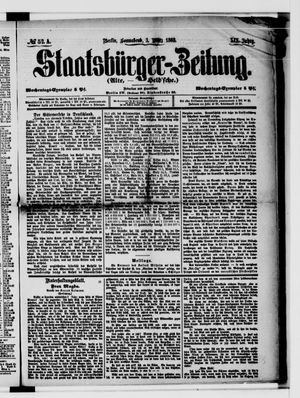 Staatsbürger-Zeitung on Mar 3, 1883