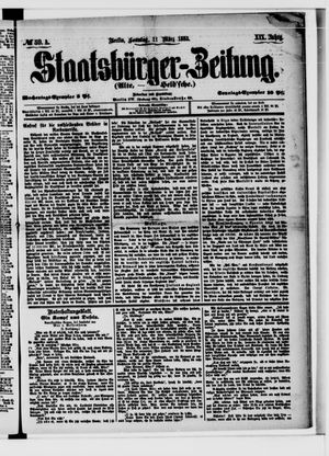 Staatsbürger-Zeitung on Mar 11, 1883