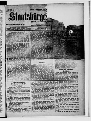 Staatsbürger-Zeitung vom 31.03.1883