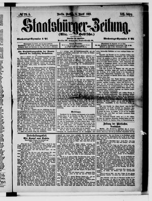 Staatsbürger-Zeitung on Apr 6, 1883