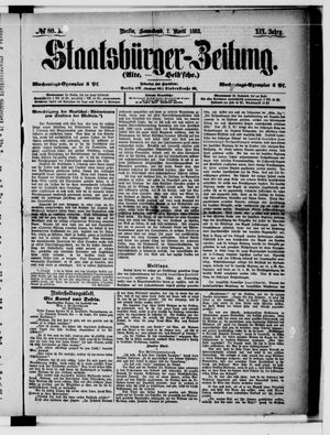 Staatsbürger-Zeitung on Apr 7, 1883