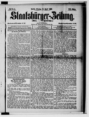 Staatsbürger-Zeitung vom 10.04.1883
