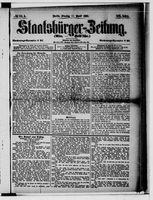 Staatsbürger-Zeitung on Apr 17, 1883