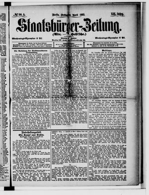Staatsbürger-Zeitung on Apr 20, 1883