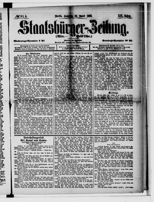 Staatsbürger-Zeitung vom 22.04.1883