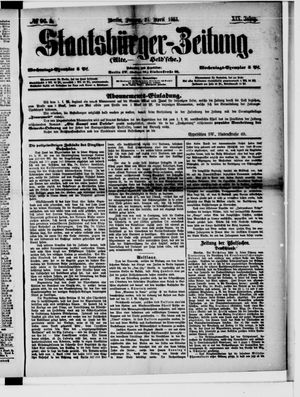 Staatsbürger-Zeitung on Apr 27, 1883