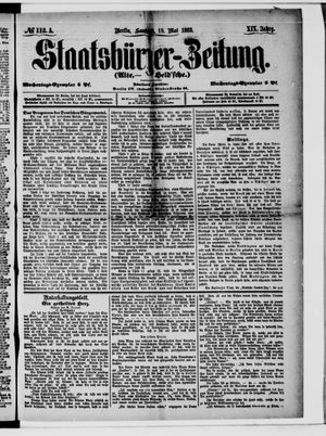 Staatsbürger-Zeitung on May 19, 1883