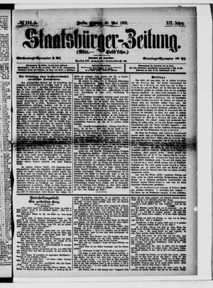 Staatsbürger-Zeitung on May 20, 1883