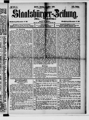 Staatsbürger-Zeitung on May 25, 1883