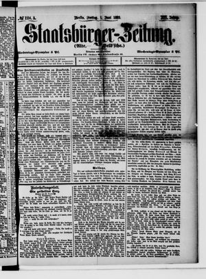 Staatsbürger-Zeitung vom 01.06.1883