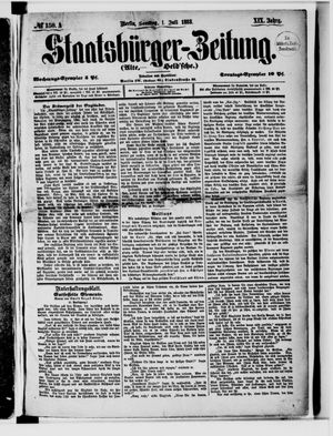 Staatsbürger-Zeitung vom 01.07.1883