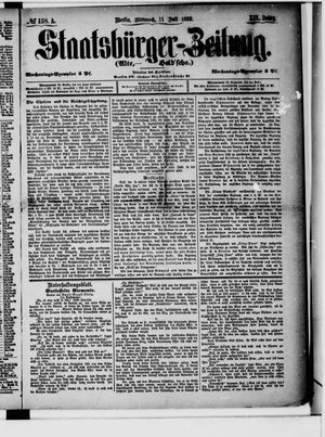 Staatsbürger-Zeitung vom 11.07.1883